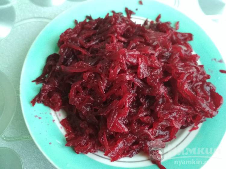Свекольный салат с крабовыми палочками – пошаговый рецепт приготовления с фото