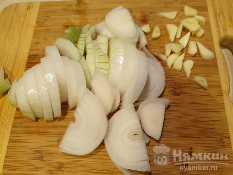 Лапша по-китайски с овощами и шампиньонами  - фото шаг 3