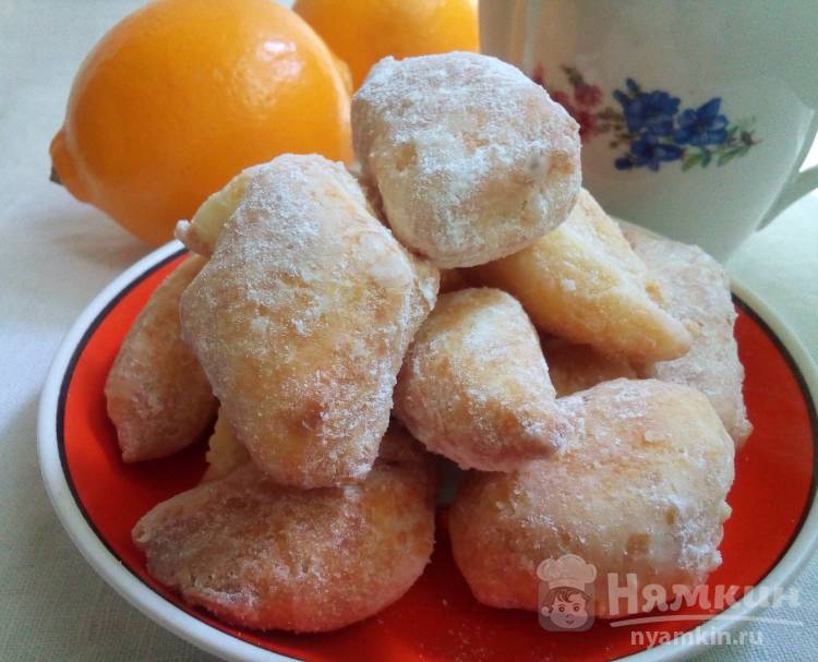 Лимонные пышечки на сковороде - фото шаг 6