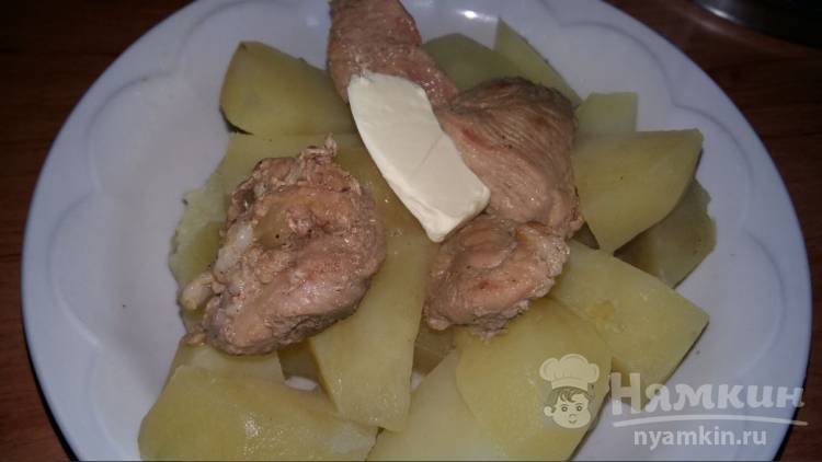 Картофель с мясом зеленью и карри - фото шаг 3