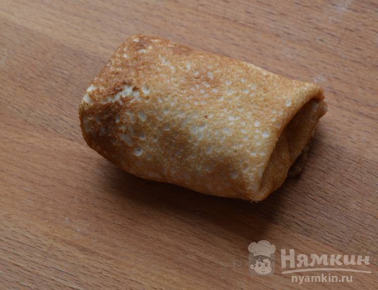  Блины фаршированные курицей и сыром  - фото шаг 4