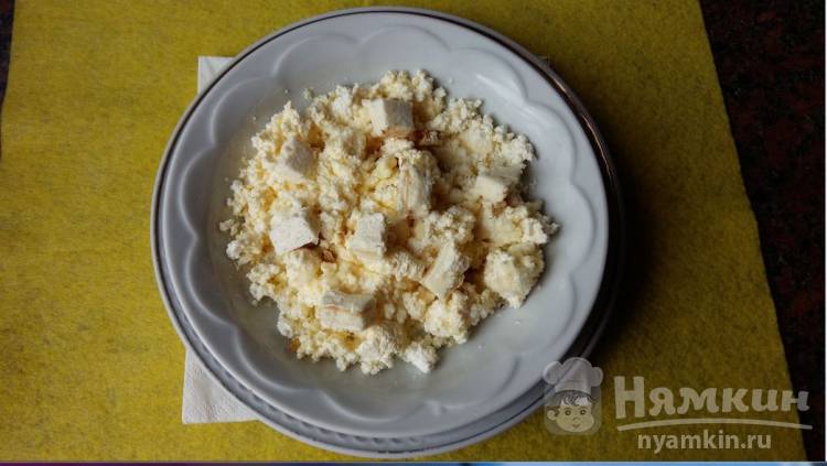 Творожный десерт со сметаной орехами и суфле - фото шаг 5