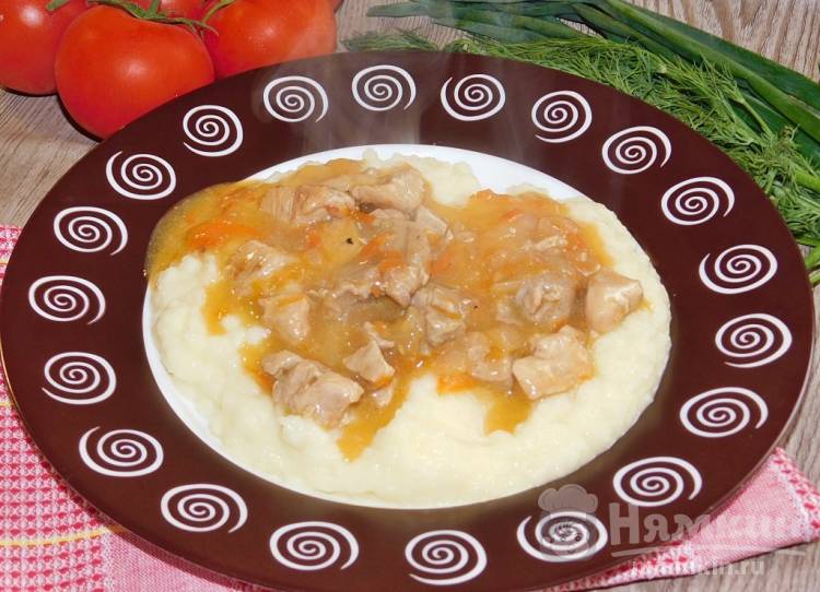 Мясная подлива из свинины с овощами - фото шаг 4