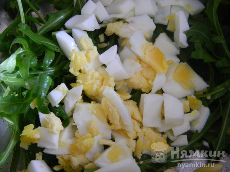 Салат с яйцом и рукколой - фото шаг 1
