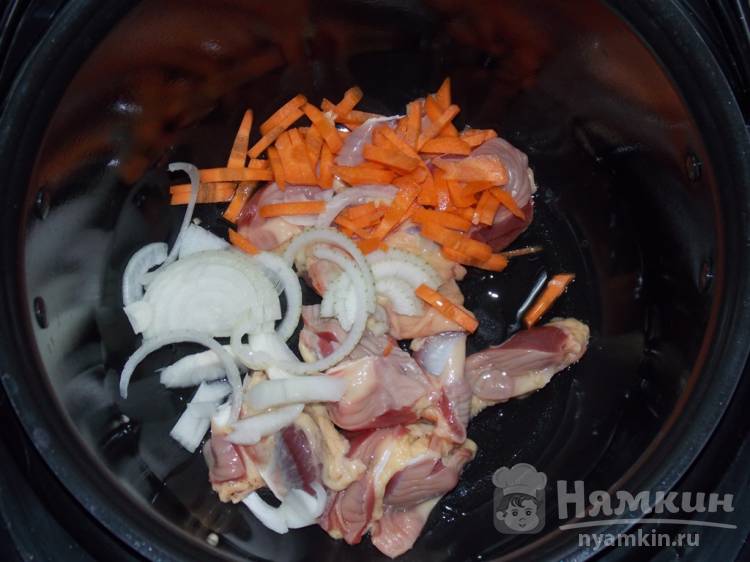 Тушеные куриные желудки с картошкой рецепт в мультиварке