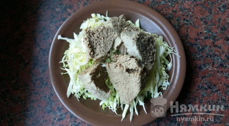 Вареная говядина со свежей капустой - фото шаг 4
