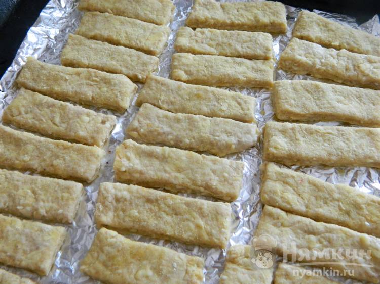 Палочки с сыром и кунжутом - фото шаг 5
