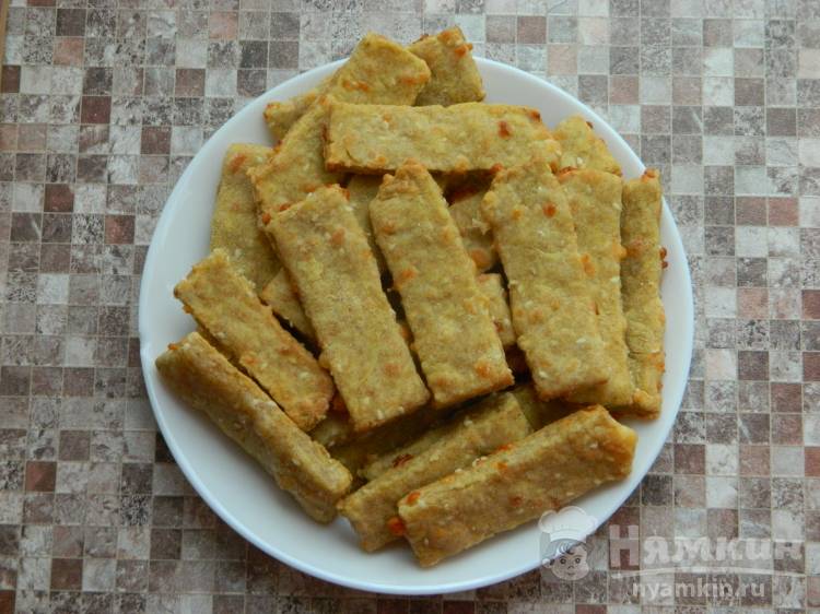 Палочки с сыром и кунжутом - фото шаг 7
