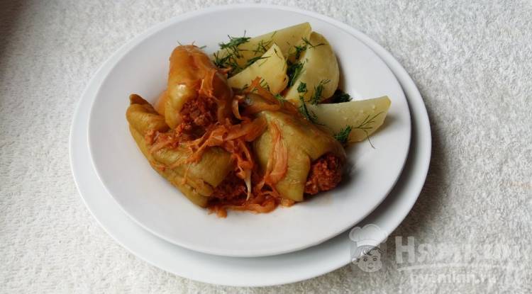 Тушеный перец с мясом и капустой в горшочке - фото шаг 8