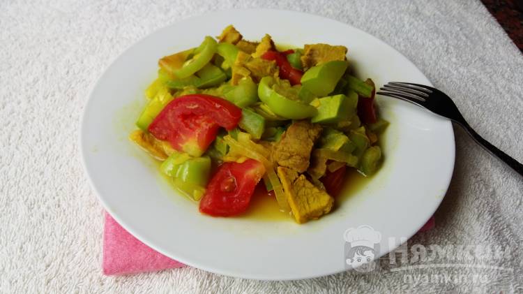 Рагу из овощей с мясом и куркумой - фото шаг 6