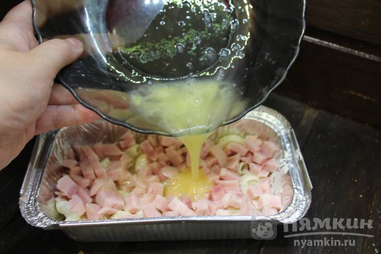 Быстрая запеканка с макаронами и ветчиной - фото шаг 6