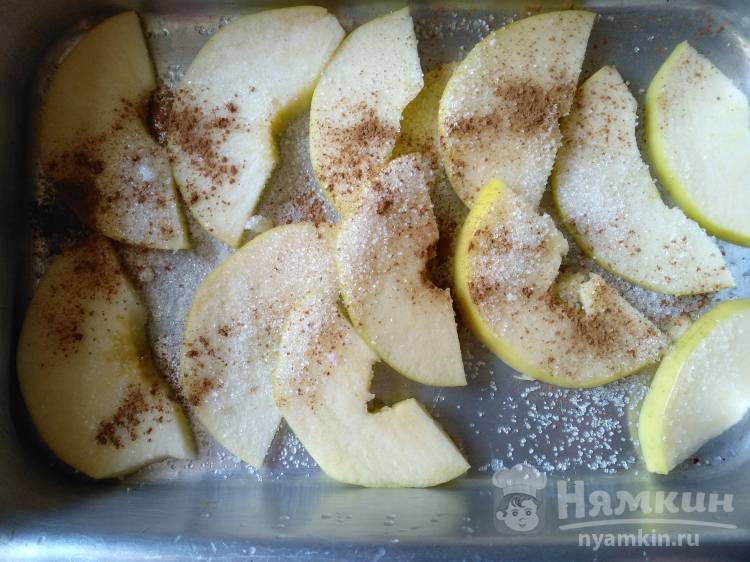 Запеченные фрукты с манной крупой и корицей - фото шаг 2