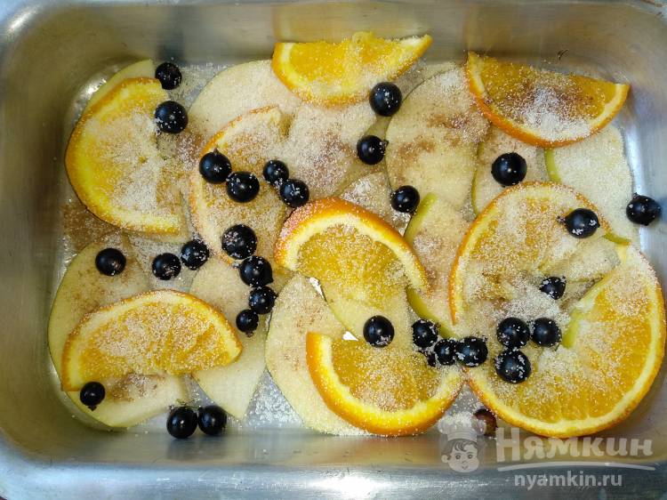 Запеченные фрукты с манной крупой и корицей - фото шаг 4