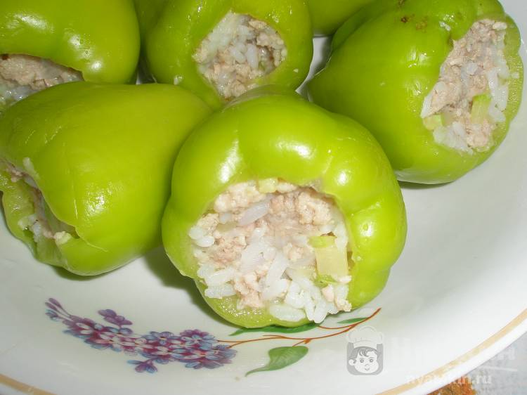Жареный перец фаршированный рисом, мясом и кабачками - фото шаг 7