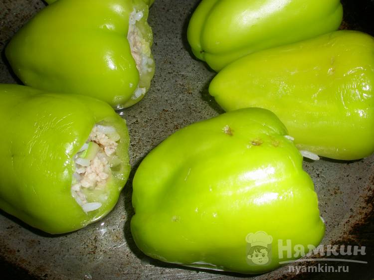 Жареный перец фаршированный рисом, мясом и кабачками - фото шаг 8