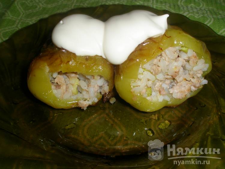 Жареный перец фаршированный рисом, мясом и кабачками - фото шаг 10