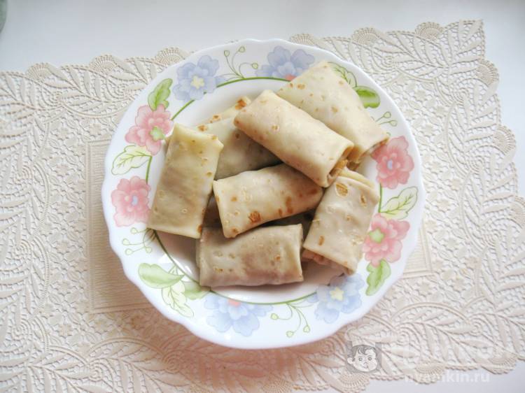 Блинчики на молоке с мясом и тушёной капустой - фото шаг 4