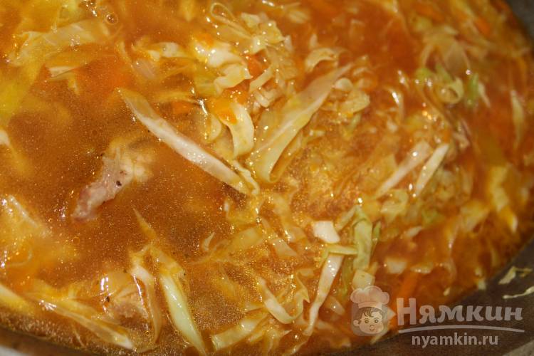 Рис с тушеной капустой и мясом - фото шаг 7