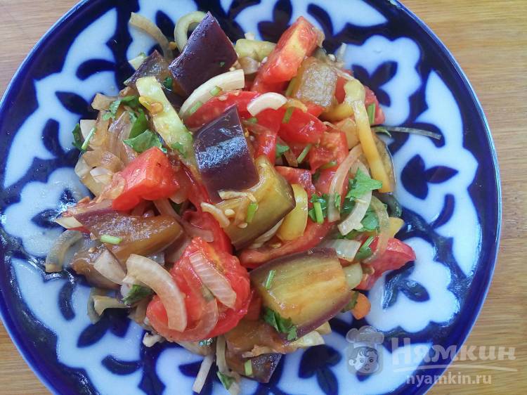 Корейский салат из баклажанов 