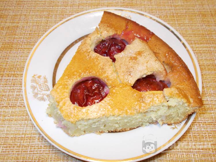 Открытый пирог со сливой - фото шаг 10