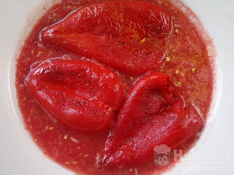 Жареный болгарский красный перец в томатном соусе - фото шаг 6