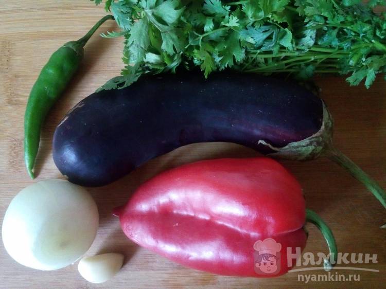 Острая закуска из баклажанов и перца по-корейски - фото шаг 1