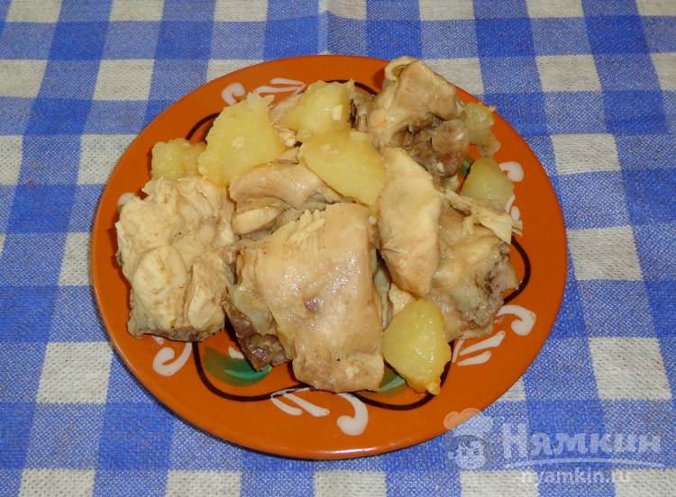 Тушеная курица с картошкой и лимоном - фото шаг 6
