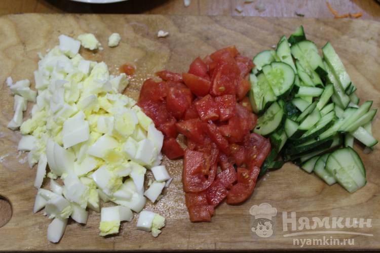 Салат Белковый с куриной грудкой - фото шаг 2