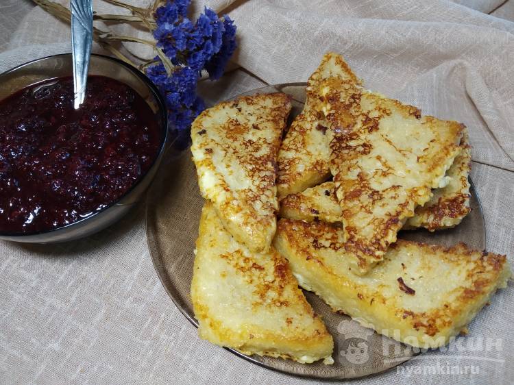 Гренки из деревенского хлеба с яйцом и молоком - фото шаг 5