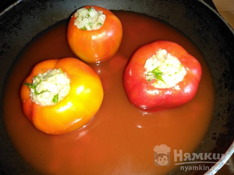 Фаршированный перец с овсянкой и мясом  - фото шаг 6