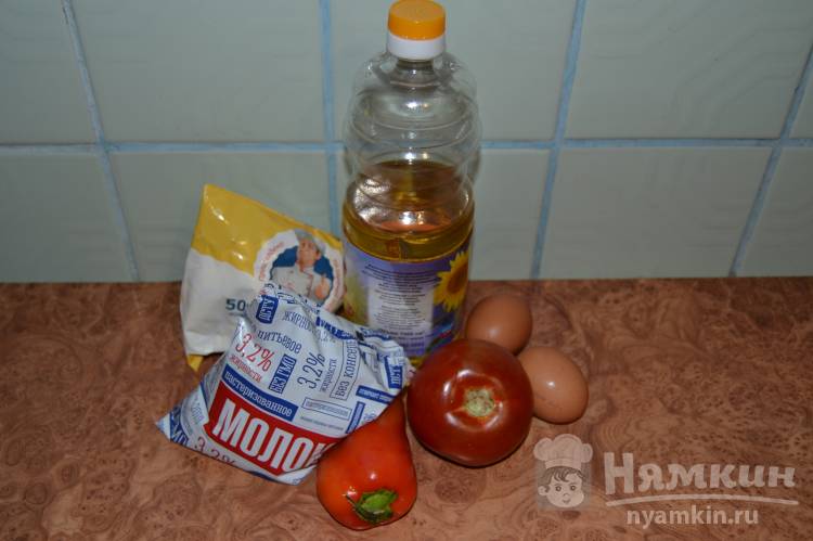 Салат с жареным перцем и яичными блинчиками - фото шаг 1