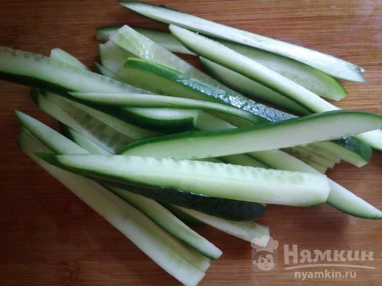 Салат из тыквы, моркови и огурца - фото шаг 2