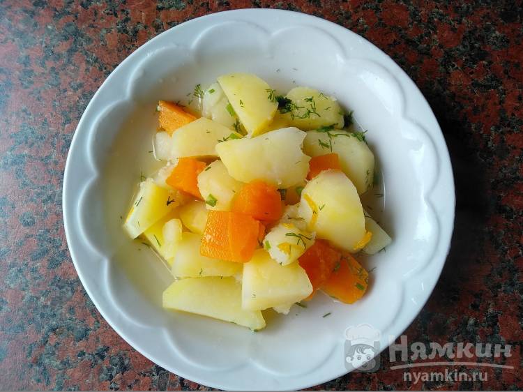Густой картофельный суп с тыквой и овсянкой - фото шаг 5