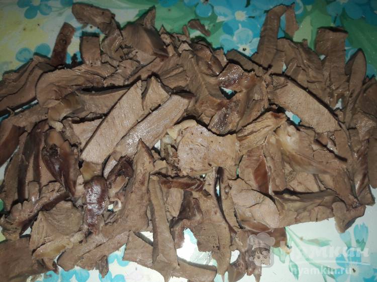 Салат из свиного сердца, моркови и сыра - фото шаг 2