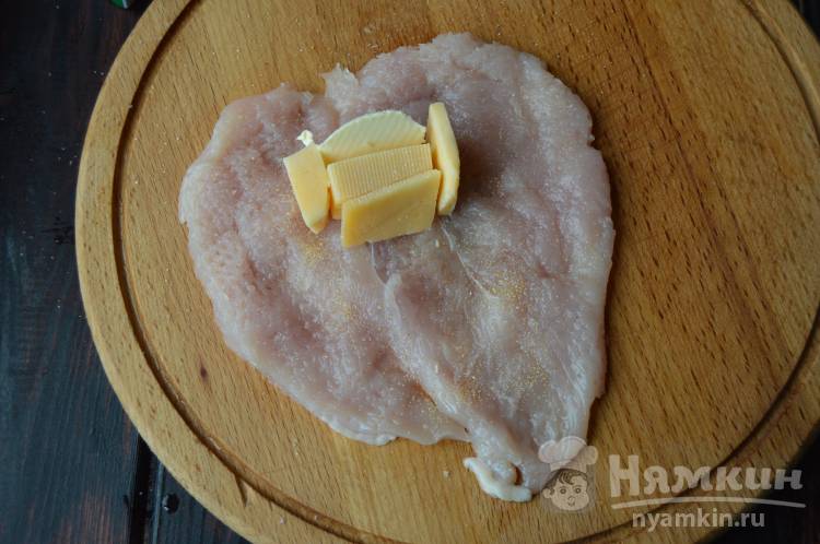 Рулетики из куриного филе с сыром   - фото шаг 3