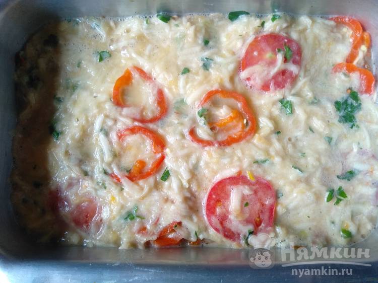 Кабачки запеченные с помидором, перцем и корицей в духовке - фото шаг 4