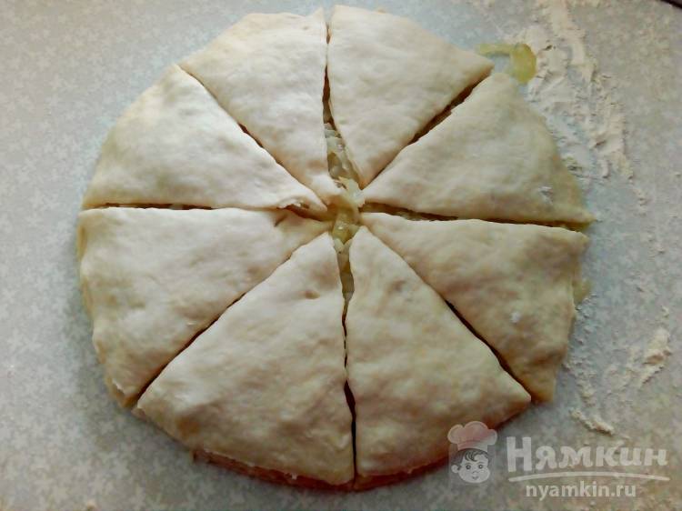 Постный луковый пирог на рисовом отваре - фото шаг 9