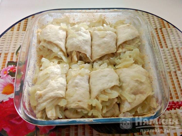Постный луковый пирог на рисовом отваре - фото шаг 12