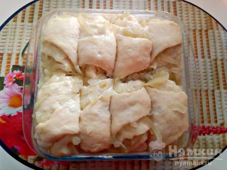 Постный луковый пирог на рисовом отваре - фото шаг 13