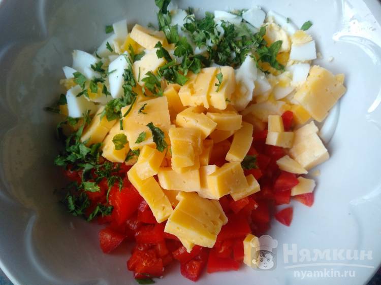 Салат с твёрдым сыром рецепт с фото