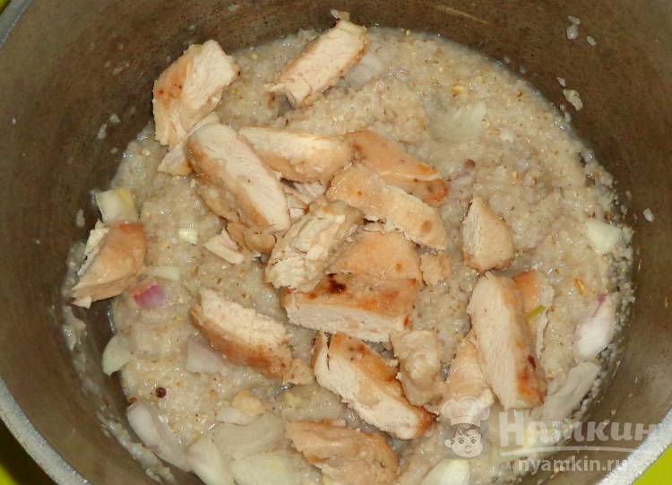 Курица с ячневой крупой в духовке рецепт с фото пошагово