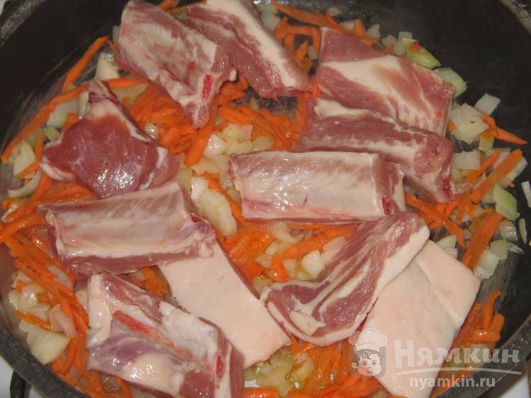 Ребрышки жареные на сковороде в гранатовом соусе - фото шаг 2