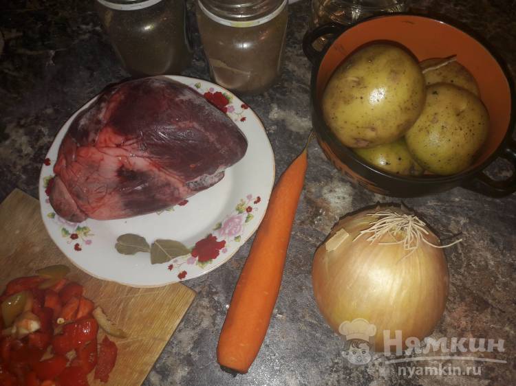 Тушеное свиное сердце по-домашнему – кулинарный рецепт