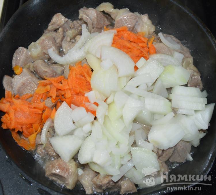 Индейка тушеная с овощами  при диабете - фото шаг 4