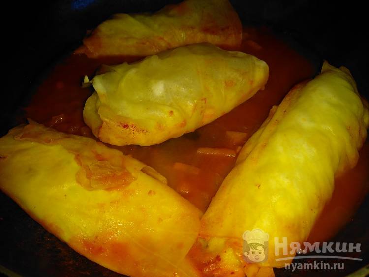 Голубцы с картофельным пюре, морковью и яблоком - фото шаг 5