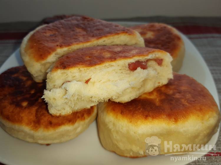 Сырные лепешки с начинкой на сковороде - фото шаг 13