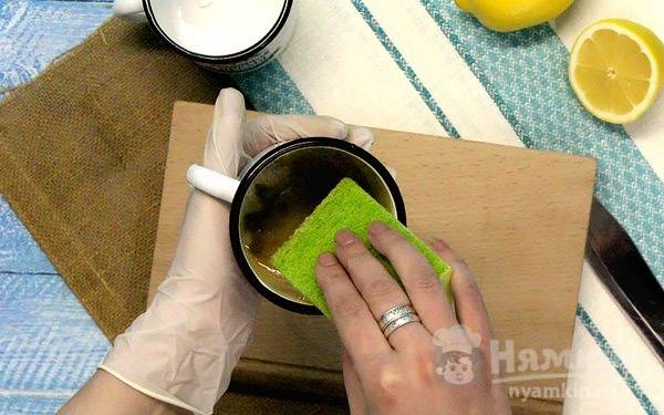 Как отмыть посуду от чайного налета