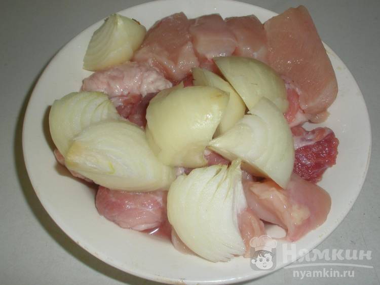 Геркулесовый суп с фрикадельками из куриной грудки и свинины - фото шаг 1