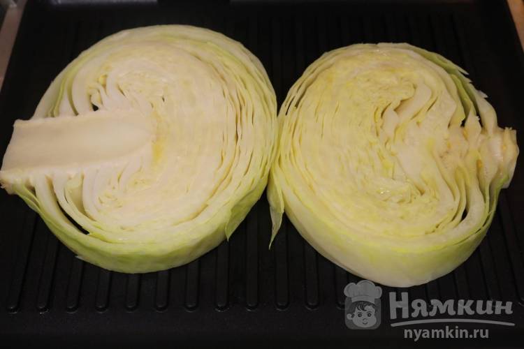 Стейк из капусты на сковороде рецепт с фото пошагово в домашних условиях