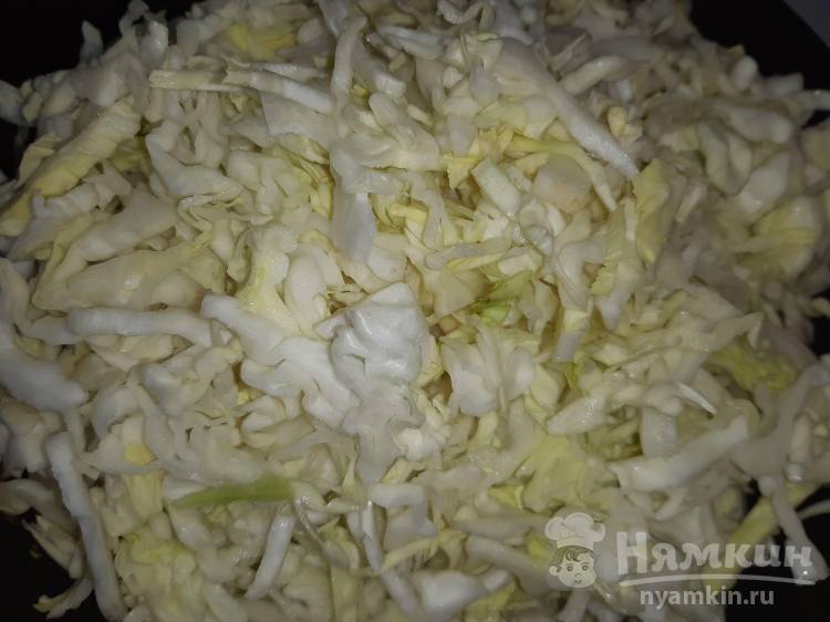 Тушеная капуста с луком и морковью в томатном соусе на сковороде - фото шаг 3